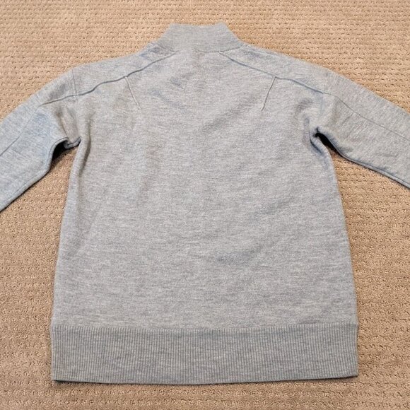 Y-3 Adidas Yohji Yamamoto Men Medium Wool 1/4 1/2 Zip Pullover Sweater Grey Logo - Picture 6 of 9